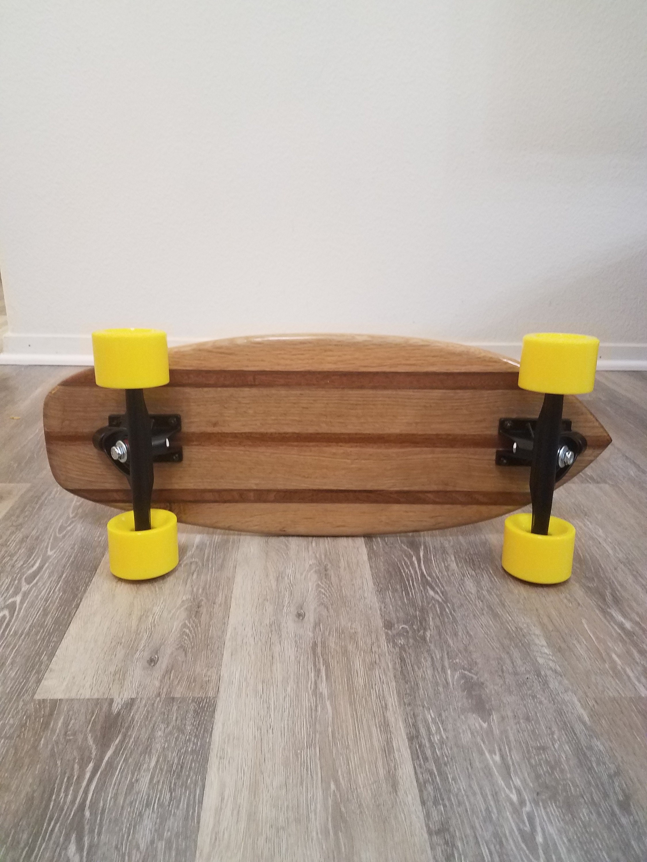 25 Hardwood Skateboard with yellow wheels Etsy.de