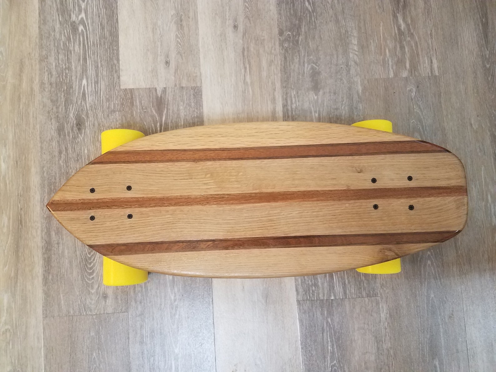 25 Hardwood Skateboard with yellow wheels Etsy.de