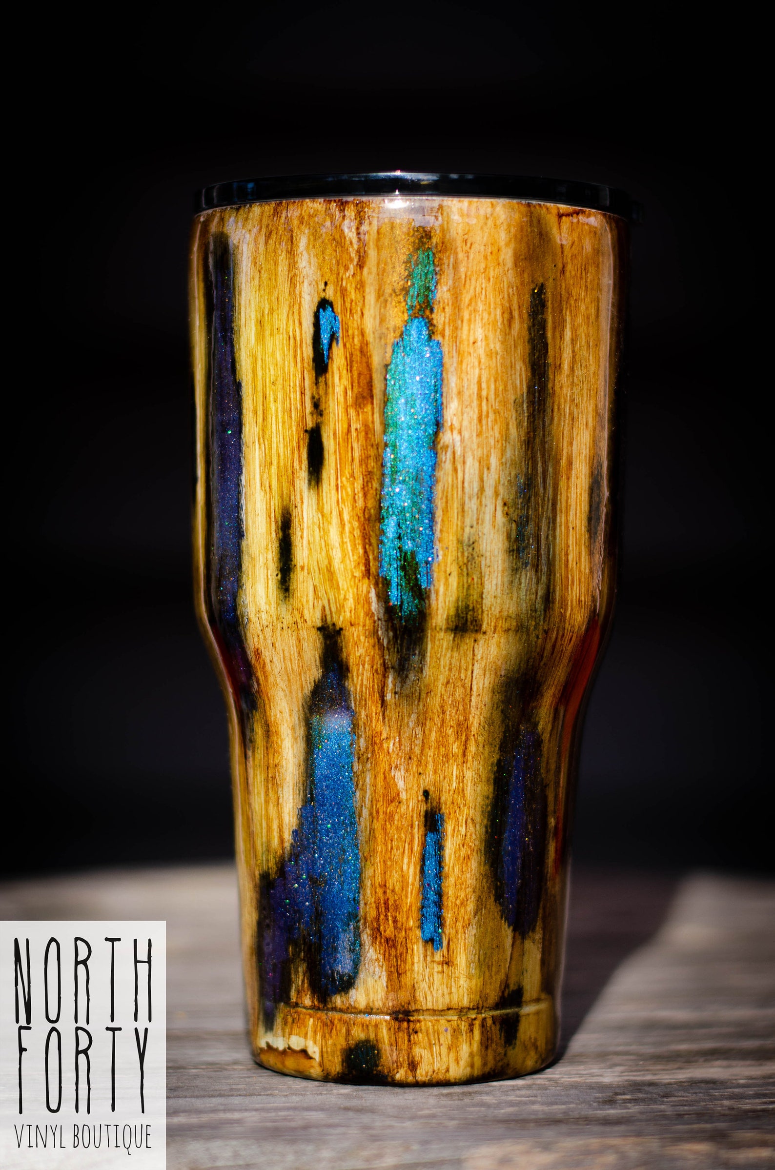Geode Glitter Tumbler Wood Grain Geode Glitter Tumbler Color Etsy