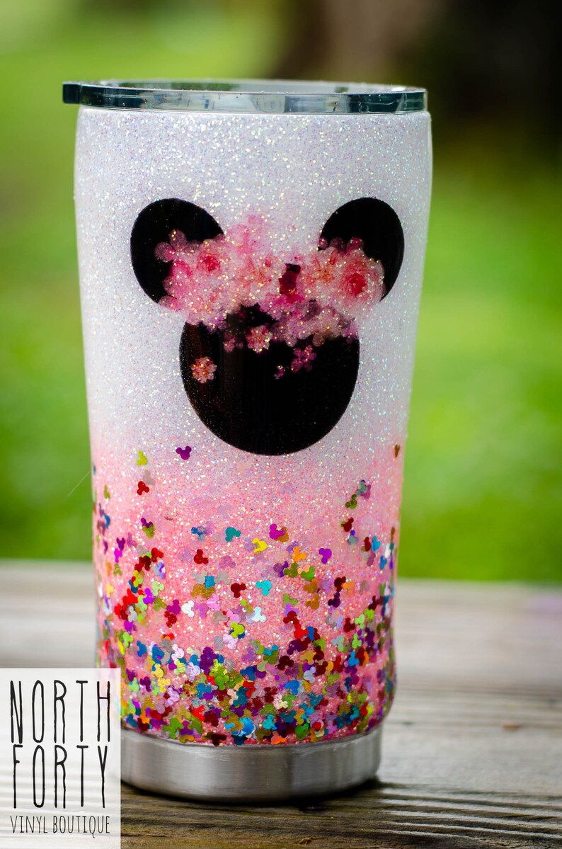 Minnie Mouse glitter tumbler Mickey Mouse glitter tumbler ...