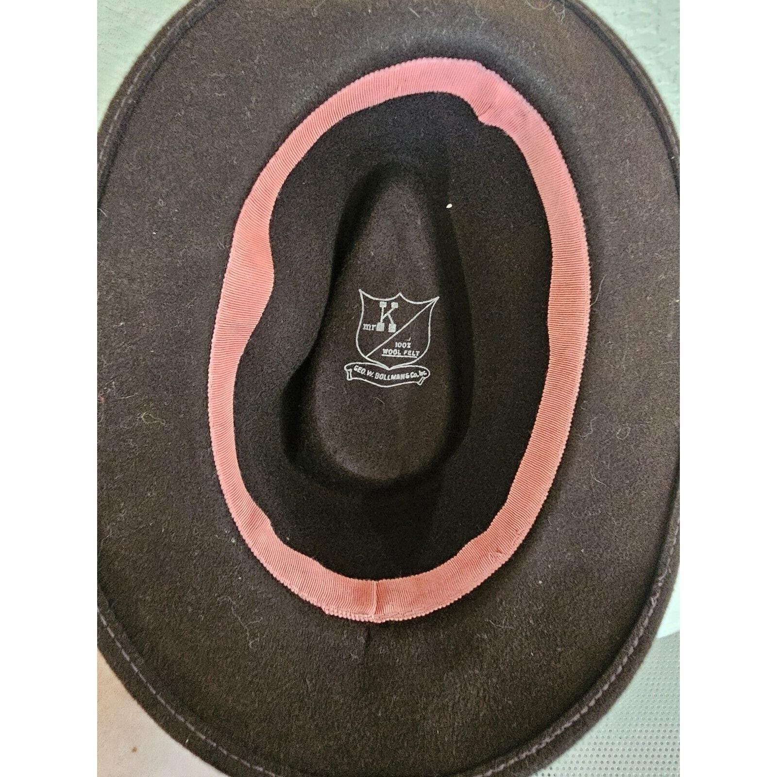 Geo. W. Bollman Mr. K Fedora Hat Wool Felt Brown Men display picture 2