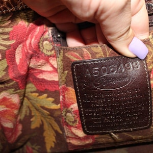 Brighton Croc Embossed Brown Leather Purse Vintage Shoulder Bag image 4