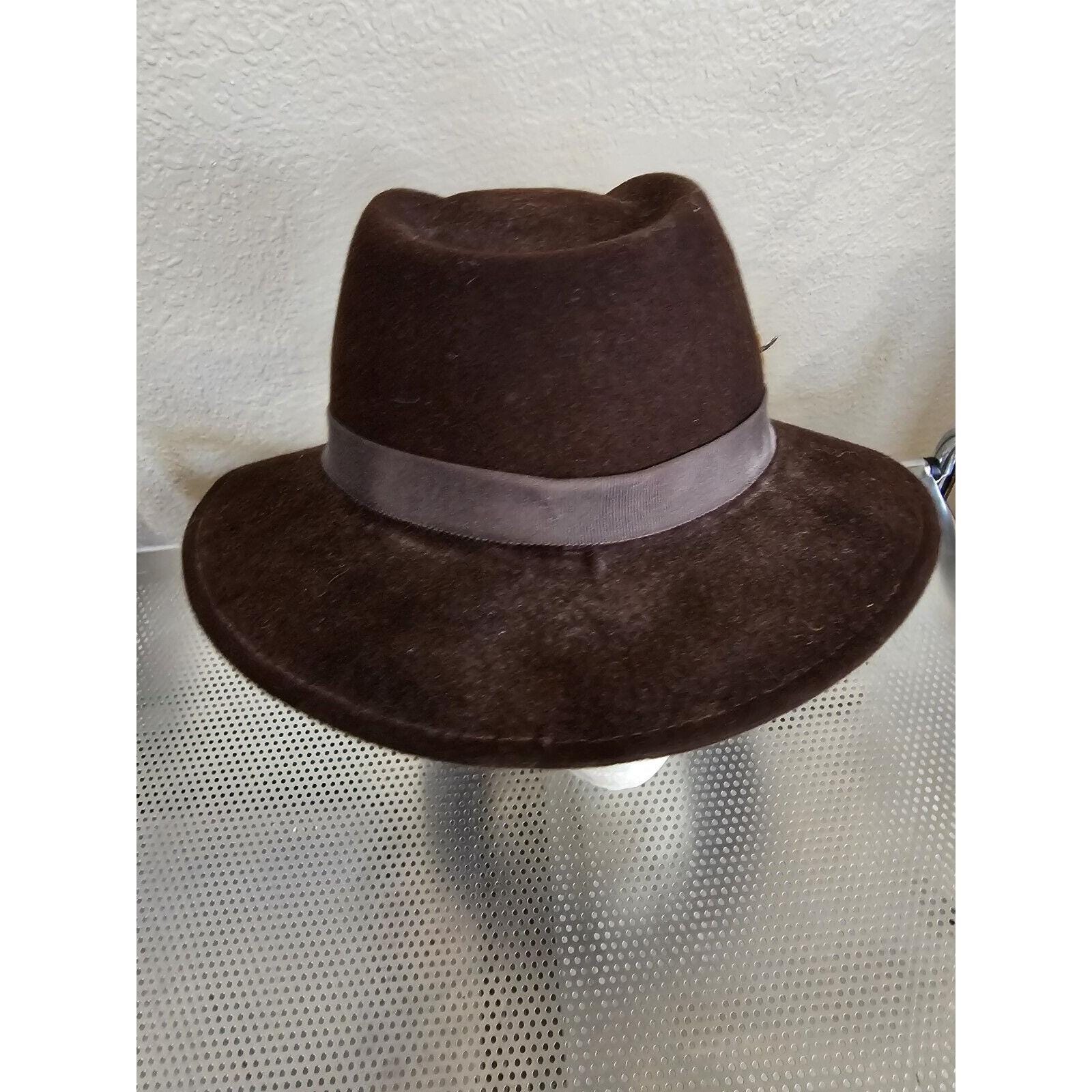 Geo. W. Bollman Mr. K Fedora Hat Wool Felt Brown Men display picture 1