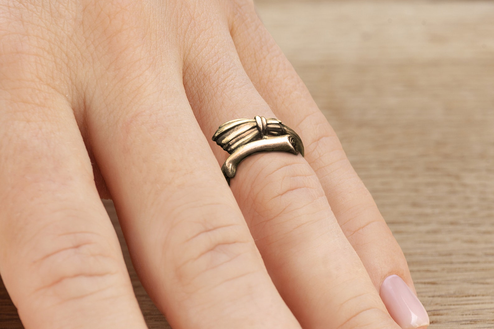 Witchy engagement ring Witch broom ring in 14k & 18k yellow Etsy