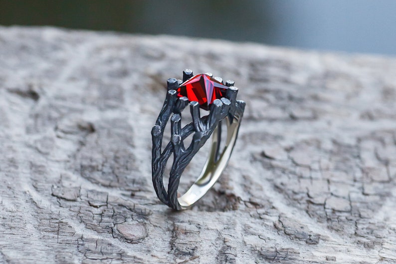 Elvish engagement ring Elven fantasy women rings Witch Etsy