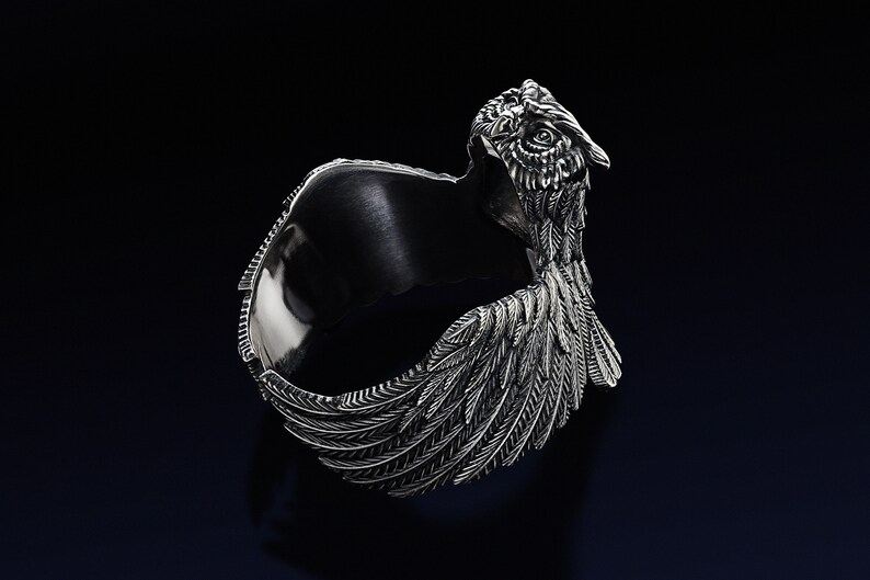 Owl bird ring for men and women in sterling silver \u2022 Shaman barn owl rings \u2022 Animal totem pagan jewelry