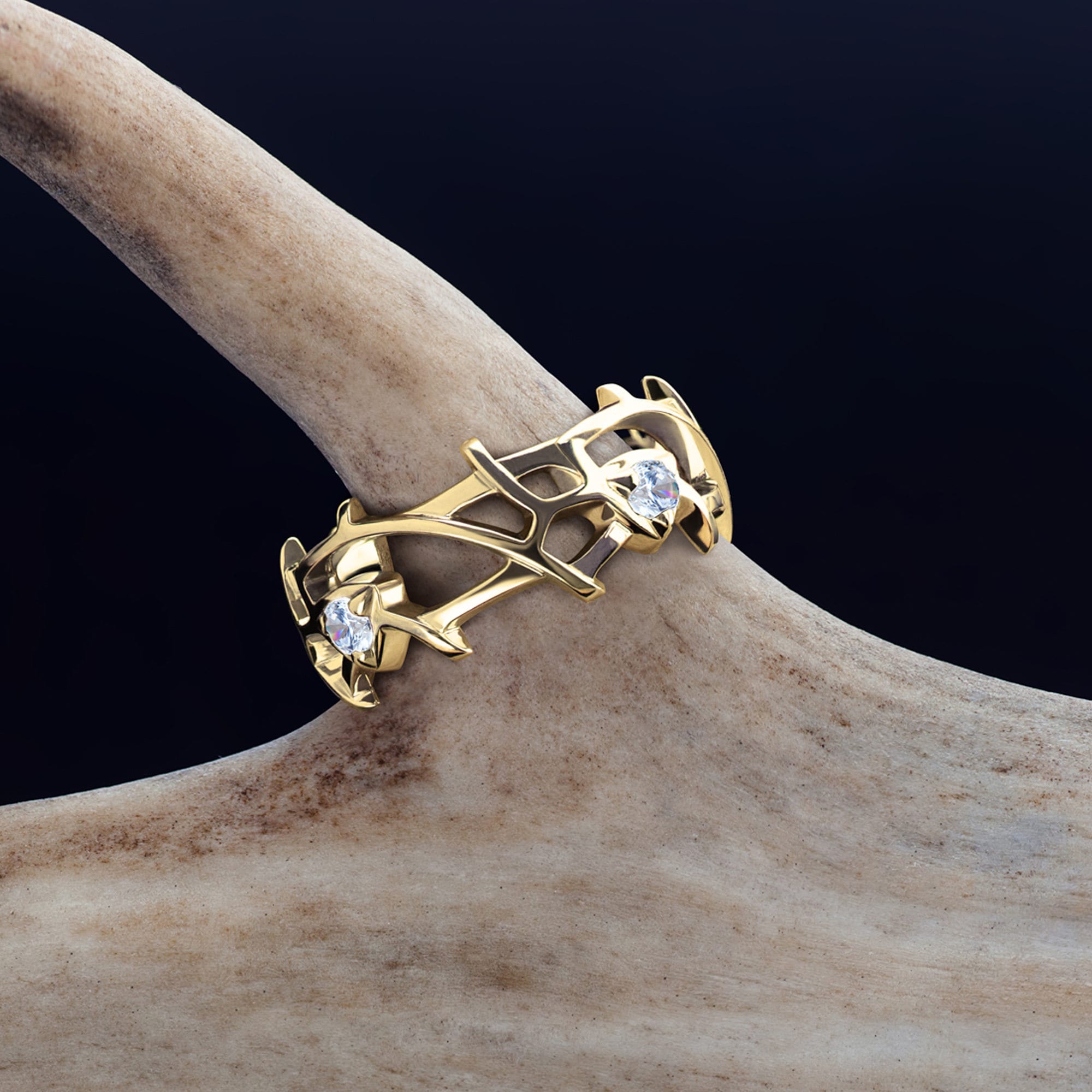 Elvish fantasy engagement ring in 14k gold Elven fairy | Etsy