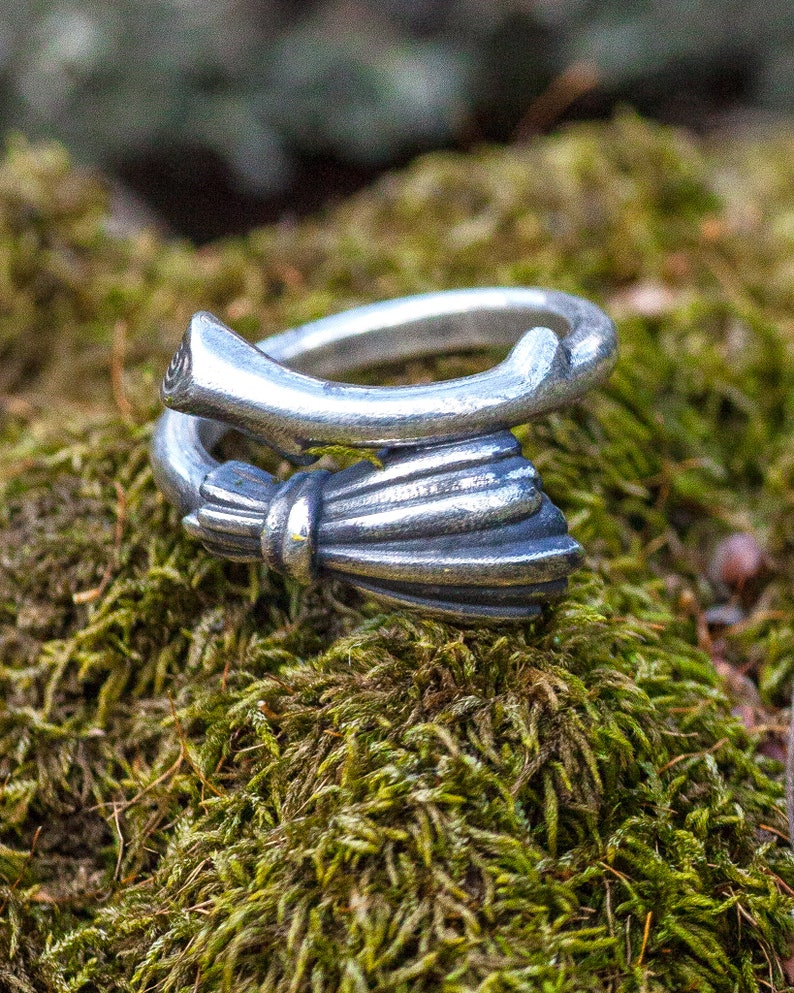 Witch broom ring in Sterling silver Fantasy witchy Etsy