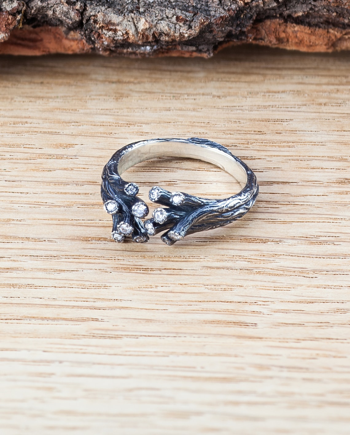 Elven Fantasy Engagement Ring Unique Witch Wedding Ring | Etsy