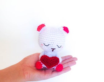 Valentine's day Bear Crochet Pattern Amigurumi - saint valentine