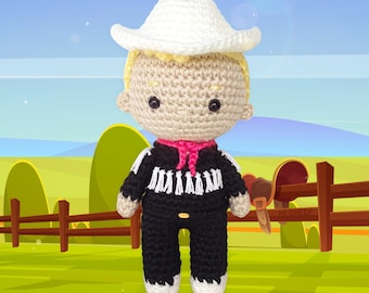 Blondie Western Boy - Modello da cowboy all'uncinetto Amigurumi