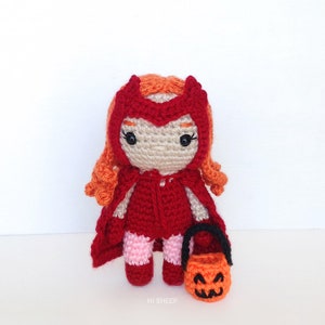 Wanda Maximoff Scarlet Witch Halloween Costume Crochet Pattern Amigurumi Avengers WandaVision image 3