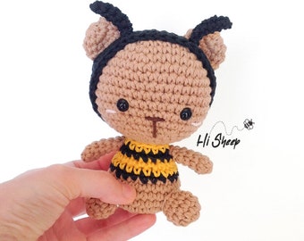 Mellow the Bee Bear Amigurumi Crochet Pattern