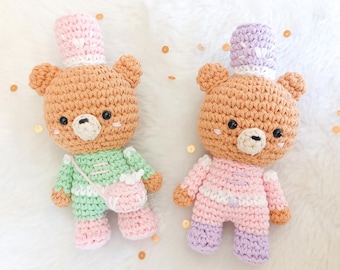 Gehäkelter Nussknacker Bär Amigurumi Muster