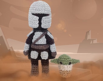 Mando and Baby Alien Crochet Pattern Amigurumi