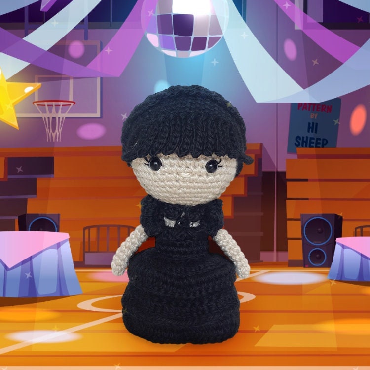 crochet wednesday dress Wednesday With Dress Crochet Pattern Amigurumi