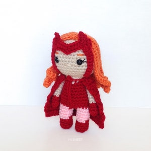 Wanda Maximoff Scarlet Witch Halloween Costume Crochet Pattern Amigurumi Avengers WandaVision image 4