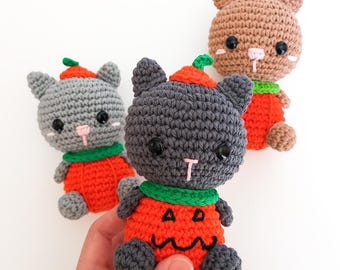 Kit the Pumpkin Cat Amigurumi Crochet Pattern
