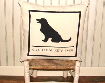 Golden Retriever Dog - Decorative Pillow Cover Only- Kansas City, MO-by Metro Pillow KC