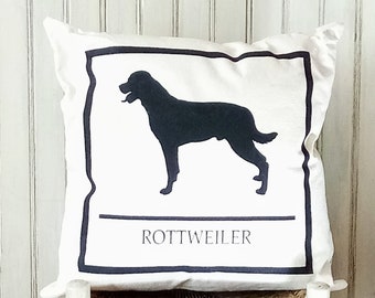 Rottweiler Dog - Decorative Pillow Cover Only- Kansas City, MO-by Metro Pillow KC