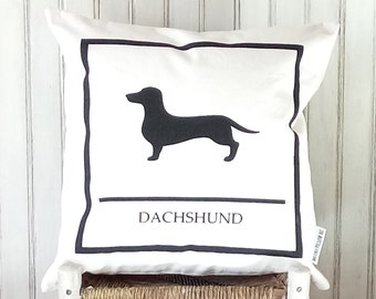 Dachshund Dog - Decorative Pillow Cover Only- Kansas City, MO-by Metro Pillow KC