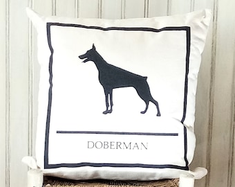 Doberman Dog - Decorative Pillow Cover Only- Kansas City, MO-by Metro Pillow KC