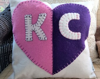 Kansas City Wool Appliqued Pillow Cover Only-Kansas City, Mo-By Metro Pillow KC