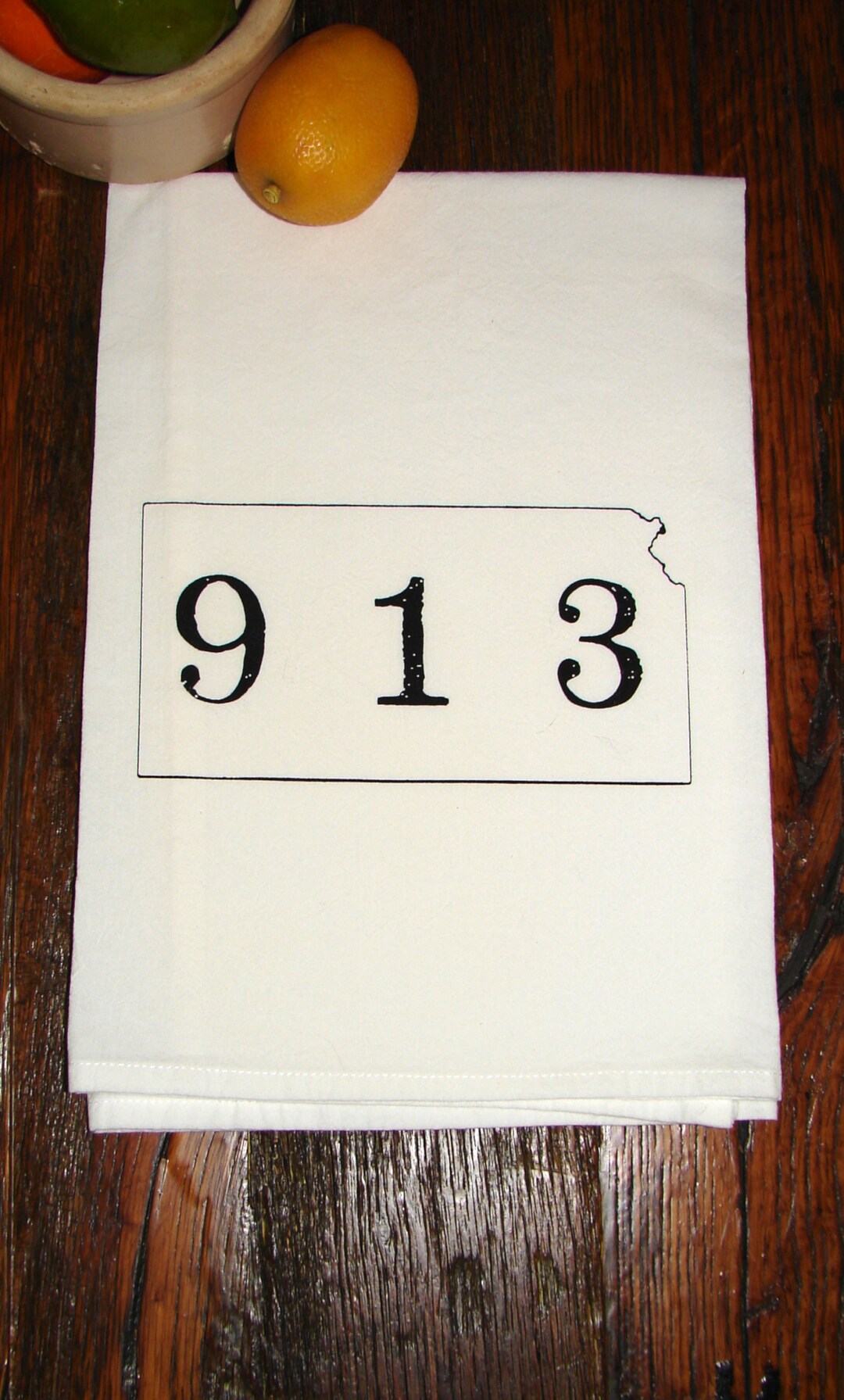 913 Area Code Kansas Flour Sack Tea Towel-by METRO PILLOW KC - Etsy