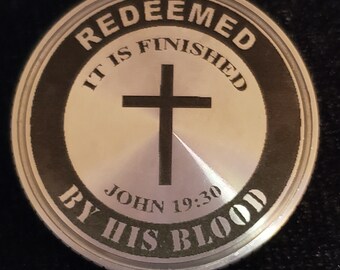 Challenge Coin Saved by His Grace It is Finished