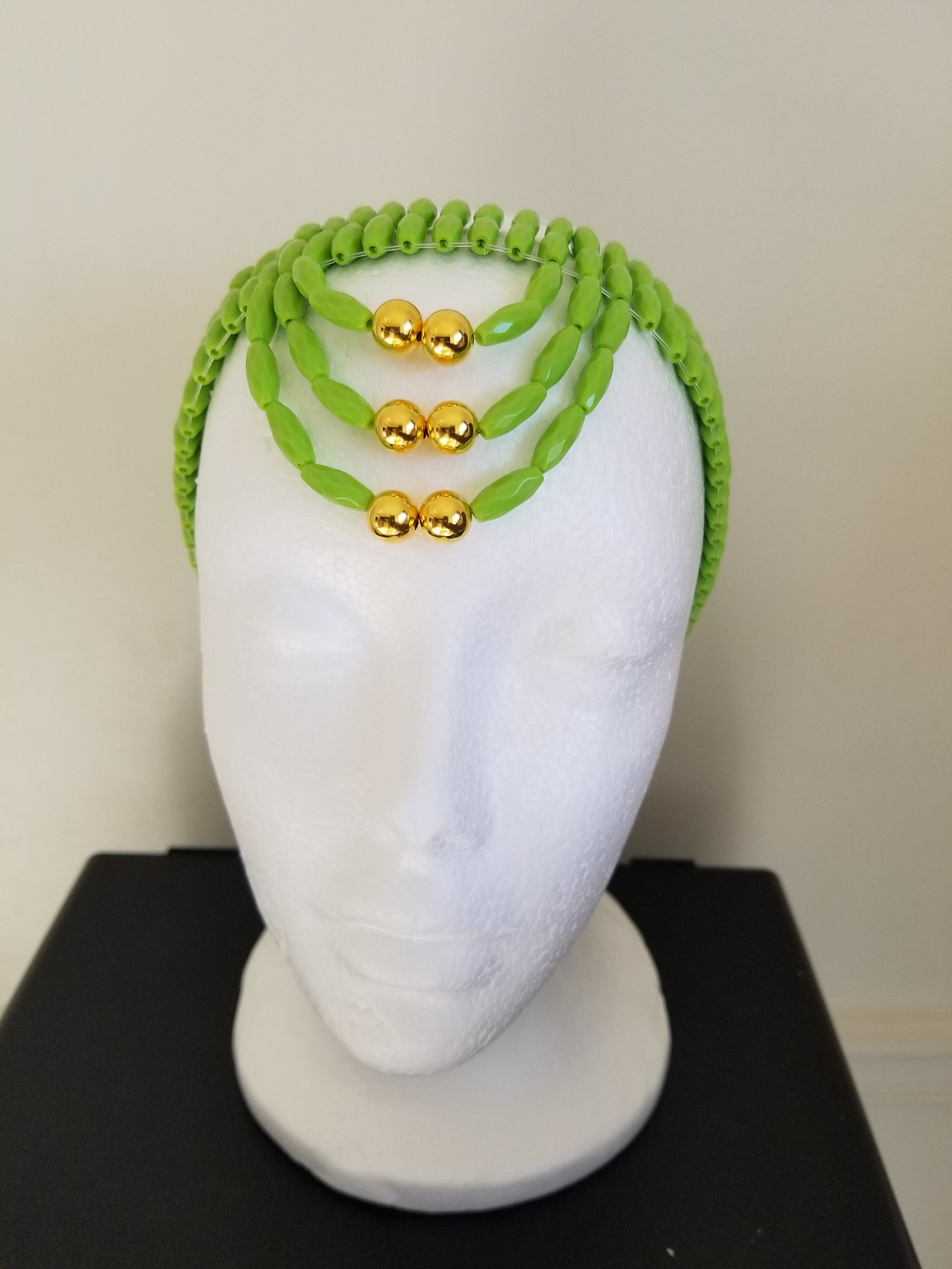 Beaded Headdress Headpiece Nigerian Bridal Style Etsy