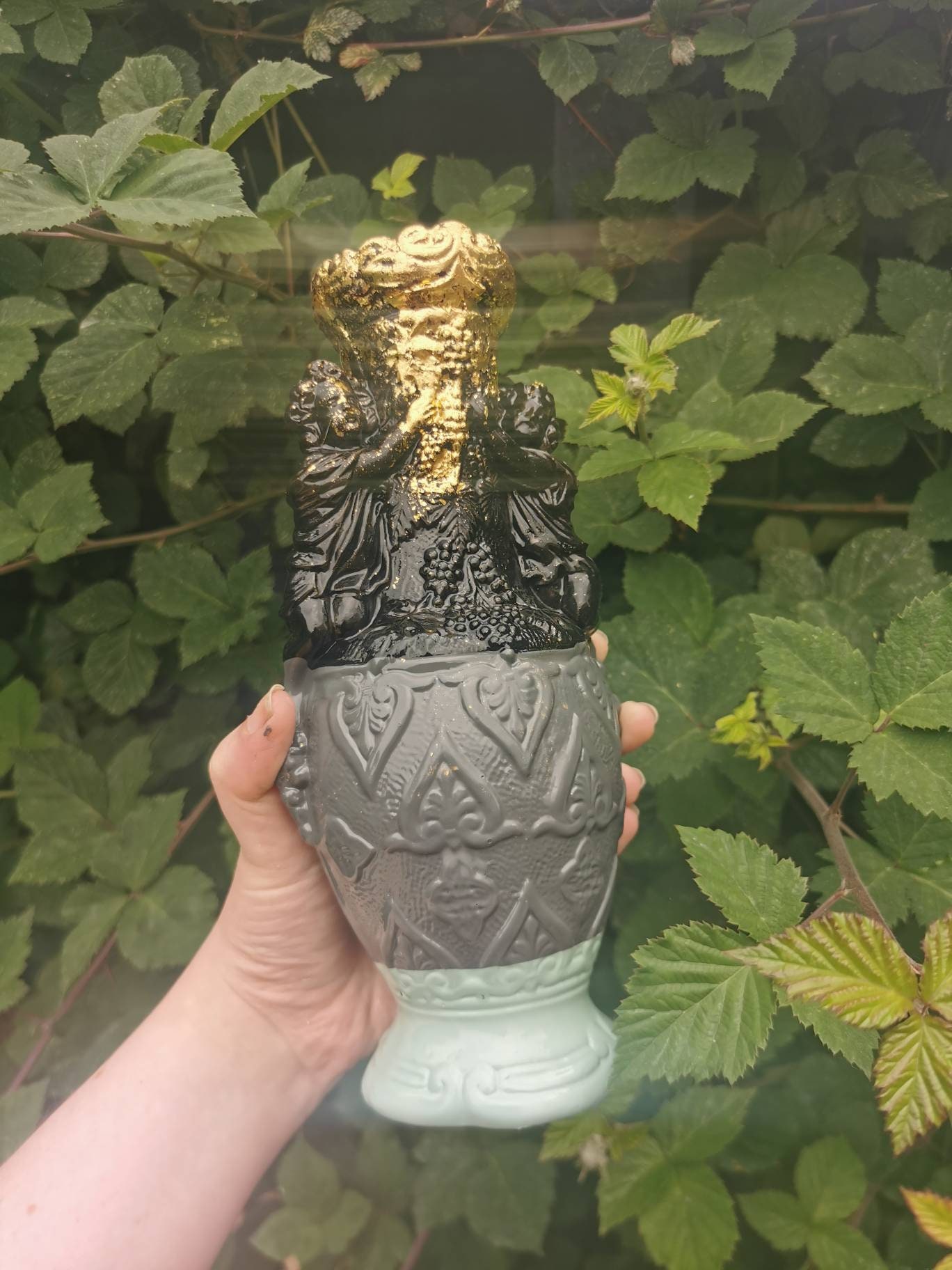 Upcycled vase / vintage and antique refurbished vase Etsy