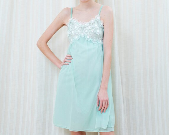 light green slip dress
