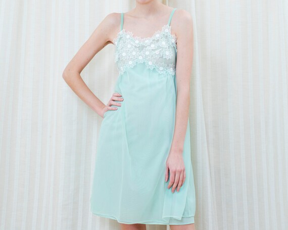 mint green slip dress