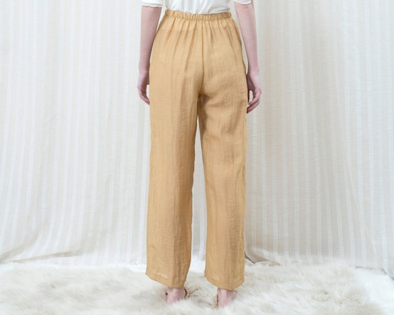 80s yellow high waisted pants medium | minimalist… - image 4