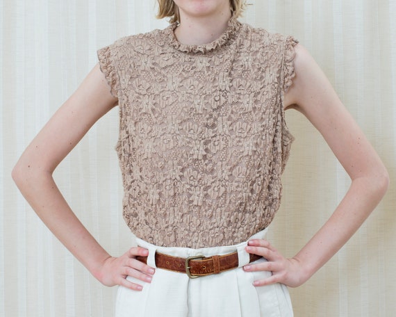 Melody Ruffle Blouse - Nude