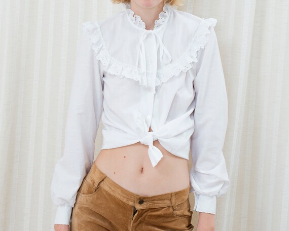 Frilly blouses victorian sale