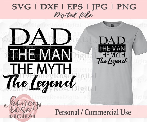 Download Fathers Day Svg Cricut Silhouette Cut File Instant Digital Download Papa Father Grandpa Grandfather Dad The Man Myth Legend Layered Svg Craft Supplies Tools Image Transfers Kromasol Com