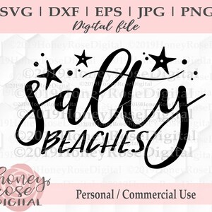 塩辛いビーチ svg、ヤシの木、夏休み旅行 svg、太陽の下で海で泳ぐ、シルエット クリカット カット プリント ファイル、インスタント デジタル ダウンロード