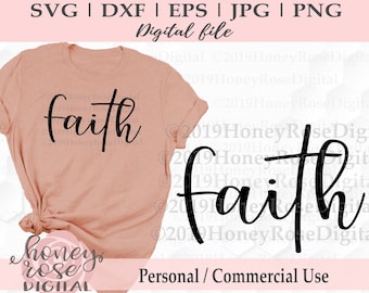 Faith cross svg, Christian cut file, Faith svg, Cross svg, Motivational Gifts, Cricut Silhouette Cut Print Design, Instant DIGITAL download
