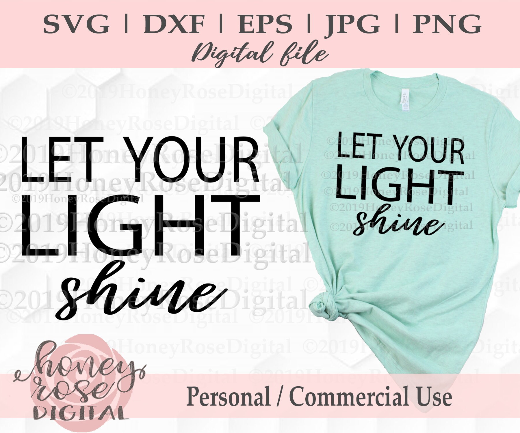 Let Your Light Shine Svg, Motivational Christian Svg, Positive Quote ...