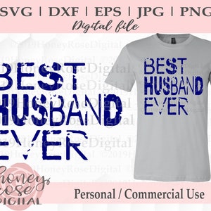 Melhor marido de todos os tempos em camadas svg, marido grunge angustiado svg, presente de aniversário do cônjuge svg, arquivo de corte Cricut Silhouette, download DIGITAL instantâneo