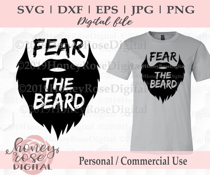 Download Fear The Beard svg Funny beard mustache svg dad life svg ...