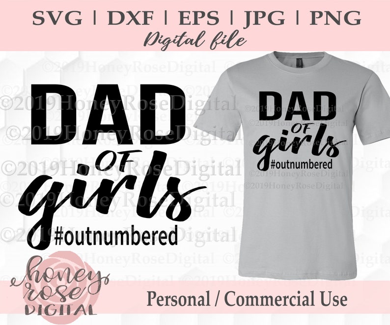 Download Dad of Girls outnumbered Layered svg funny dad svg daddy | Etsy