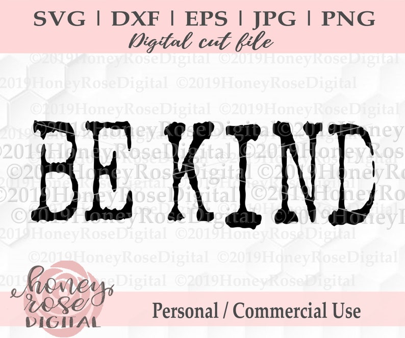 Be Kind Typewriter Svg Motivational Svg Choose Kindness Svg Etsy