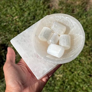 Großhandelsangebot - Satin Spar Selenite Lade Schalen, Teller, und Taschen Steine