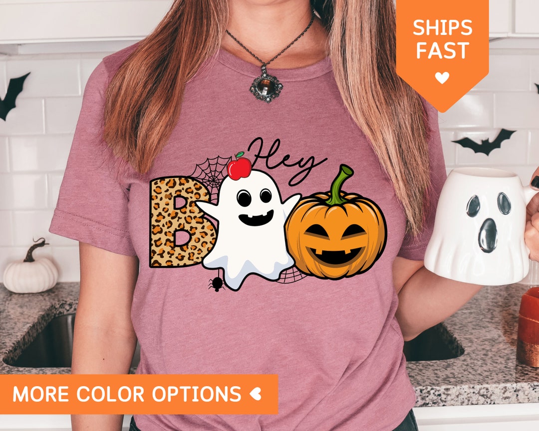 Hey Boo Let's Get Spooky Halloween Tee main image 1