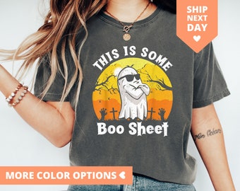 This Is Some Boo Sheet Shirt, Funny Halloween T Shirt, Halloween Ghost TShirt, Spooky Season Vibes T-Shirt, Spooky Boo Tee, Boo Crew Shirts