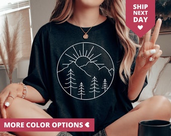 Abenteuer Shirt für Frauen Abenteuer TShirt Camping T-Shirts Berg T-Shirts Wanderer TShirt für Naturliebhaber Camping Geschenk Urlaub