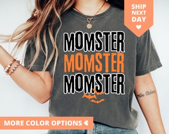 Momster Shirt For Halloween, Halloween Mom TShirt, Funny Halloween T Shirt For Mom, Halloween Gift For Mom, Cute Pregnancy Halloween T-Shirt