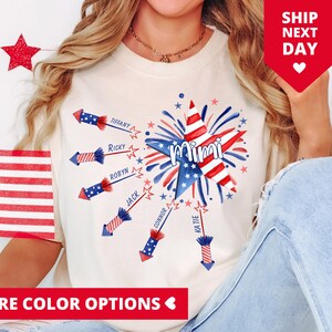 Personalized 4th Of July Shirt for Mimi, Custom 4th Of July TShirt,Custom Kids Names T Shirt for Mimi, Fourth Of July T-Shirt For Mimi